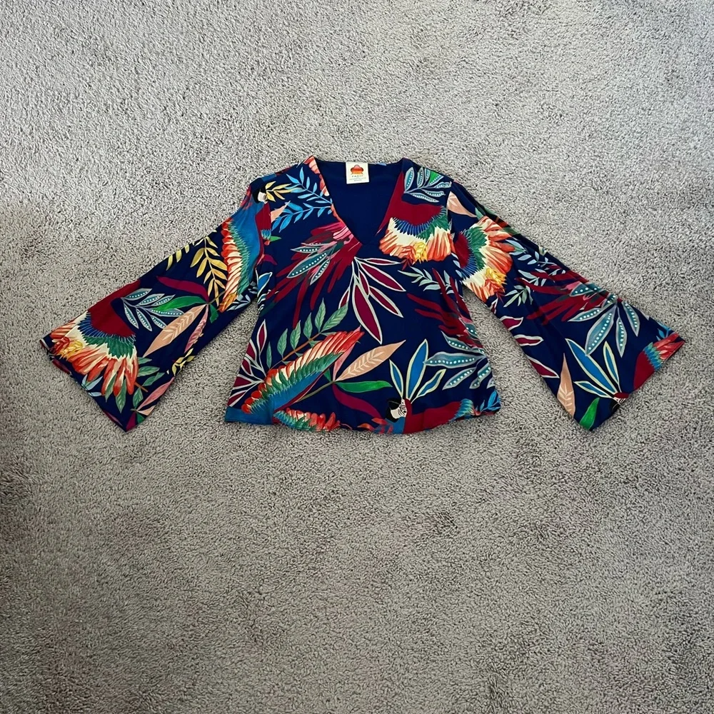 NWOT Farm Rio Anthropologie Kaia Top XS - Picture 12 of 12